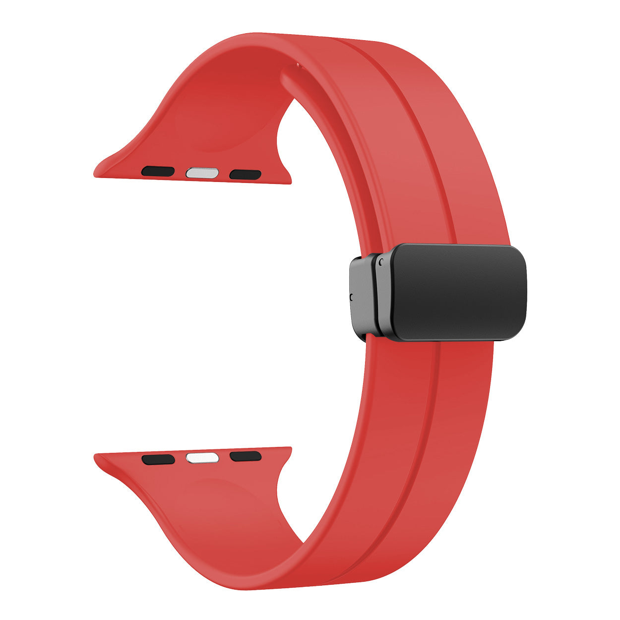 Simple Silicone Magnetic Folding Band For Apple Watch