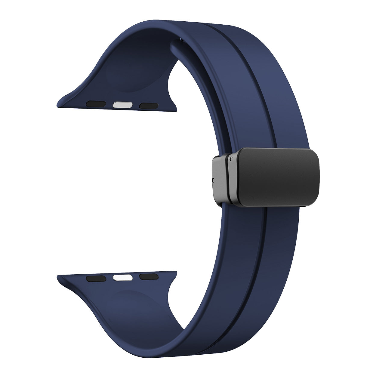 Simple Silicone Magnetic Folding Band For Apple Watch