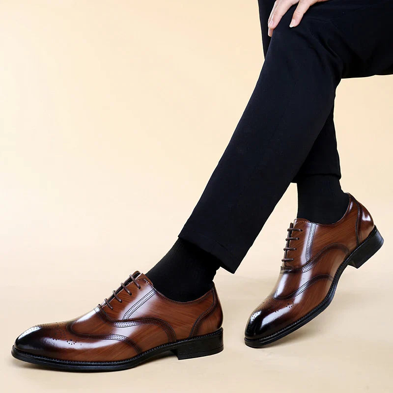 Lucas Leather Brogue Dress Shoes