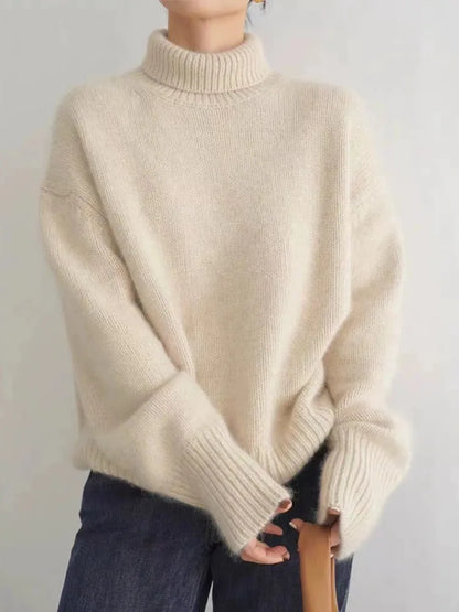 Cristina - women's winter loose turtleneck cashmere knit sweater