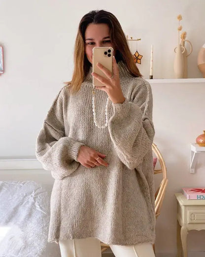 Women's casual  oversized knitted winter jumper