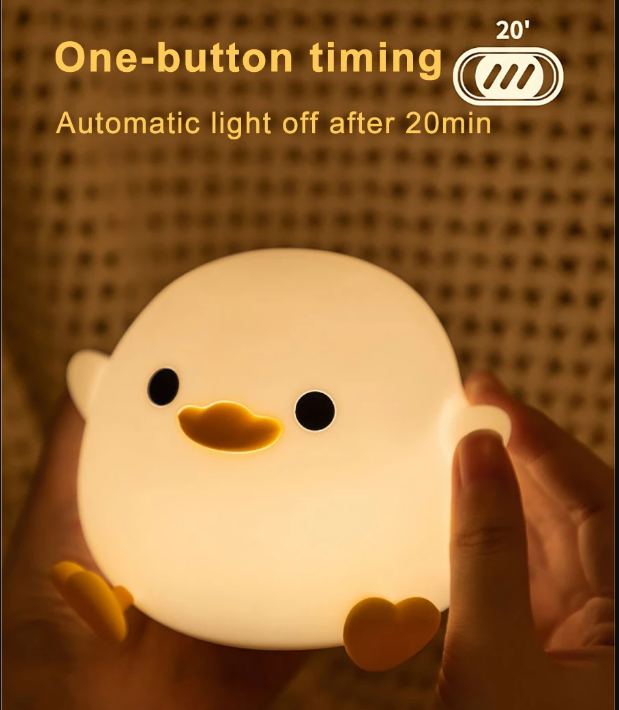 Süße Ente LED Squishy Tap Tap Nachtlampe