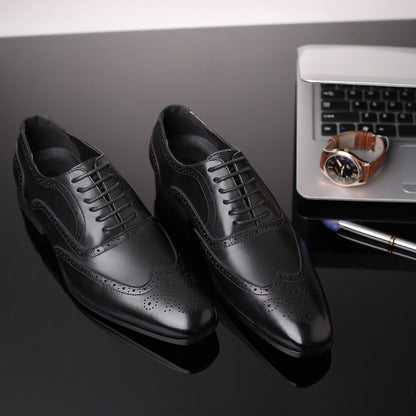 Oxford Leather Brogue Dress Shoes