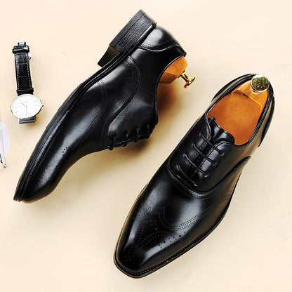 Lucas Leather Brogue Dress Shoes