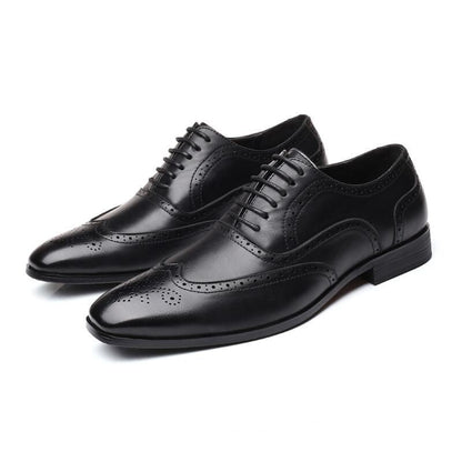 Oxford Leather Brogue Dress Shoes