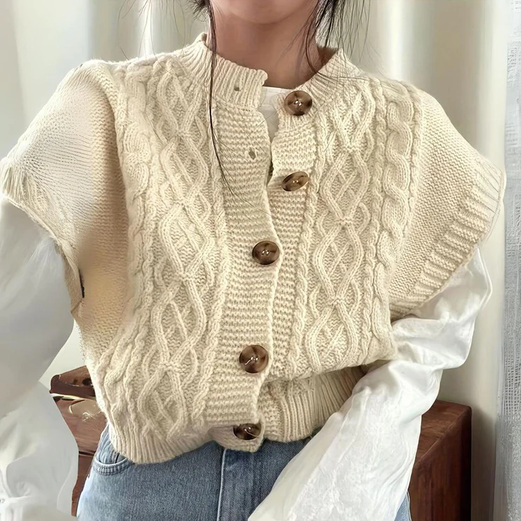 Women's chic knitted vest