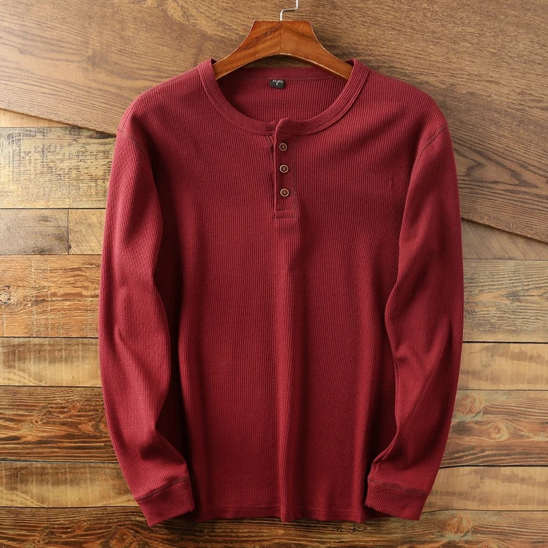 Hype Waffle Knit Henley Shirt