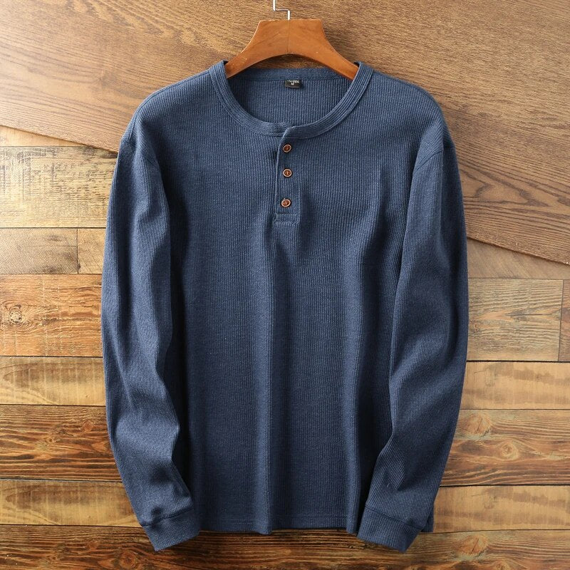 Hype Waffle Knit Henley Shirt