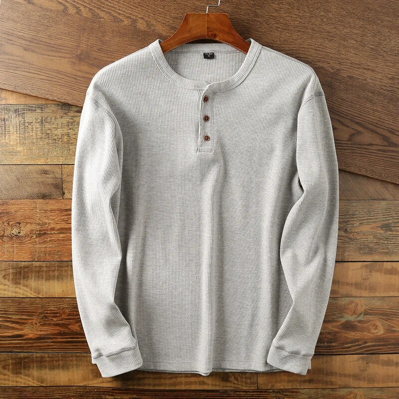 Hype Waffle Knit Henley Shirt