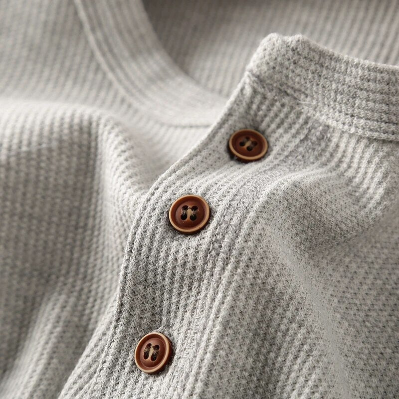 Hype Waffle Knit Henley Shirt