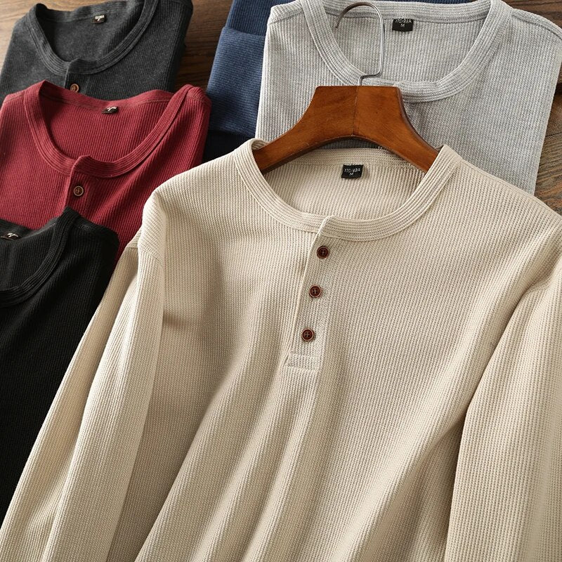 Hype Waffle Knit Henley Shirt