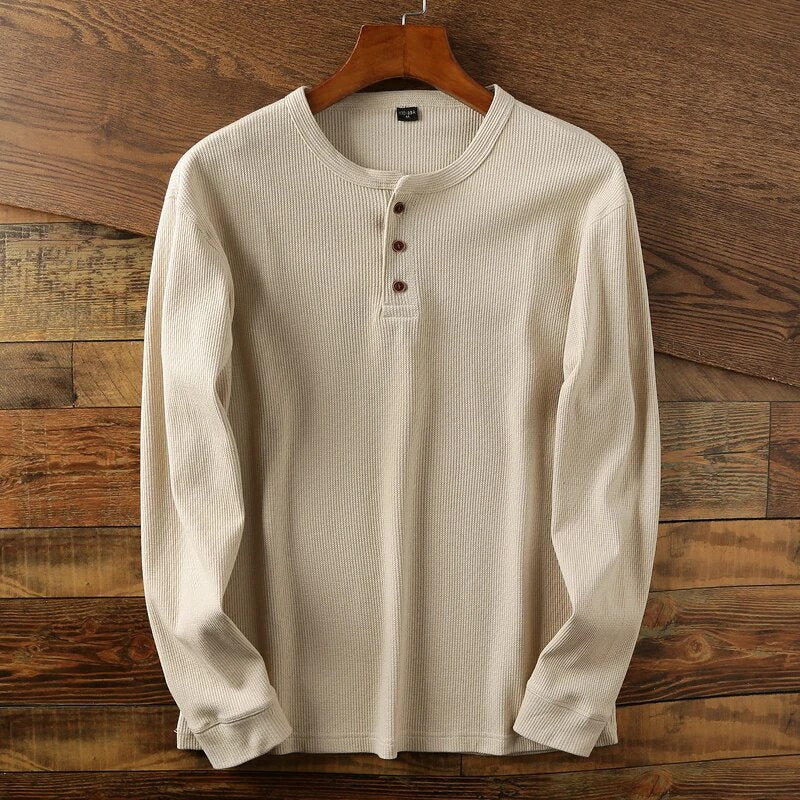 Hype Waffle Knit Henley Shirt