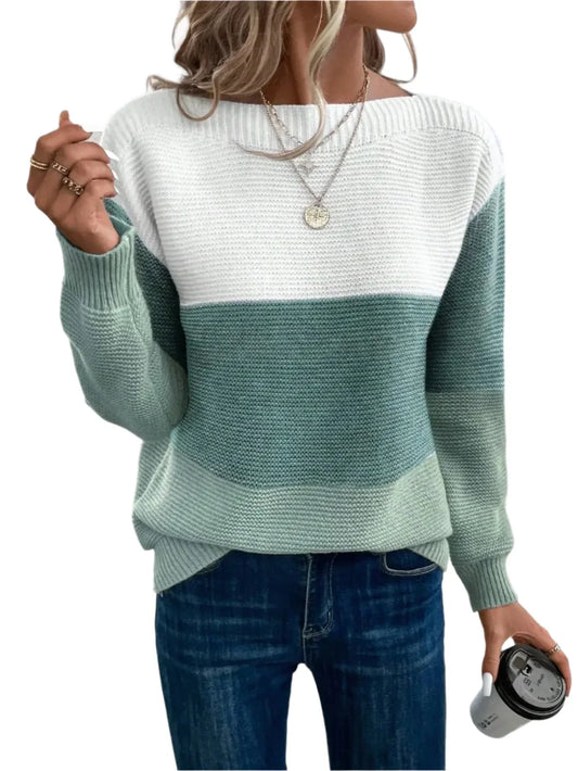 Women's chic cable knit top with elegant details