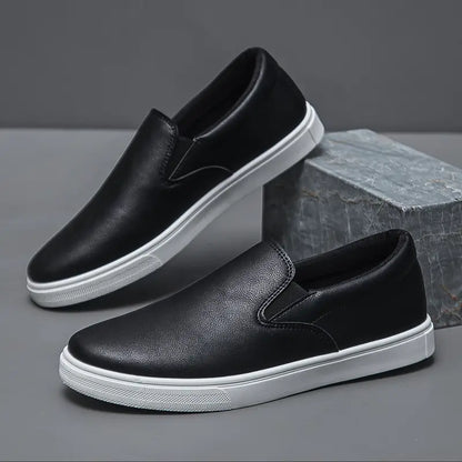 Oxford Leather Slip On Shoes