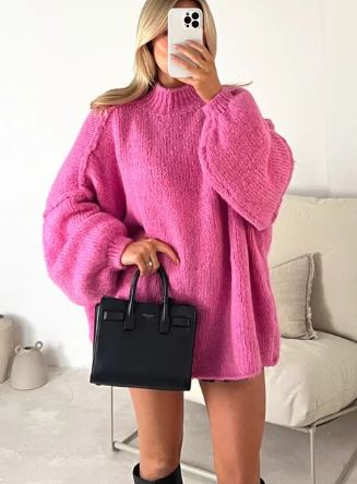 Women oversized knitted sweater