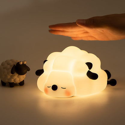 LED-Squishy-Tap-Tap-Nachtlichtlampe mit Schafmotiv